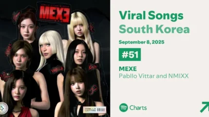 "MEXE de Pabllo Vittar com NMIXX entra no chart viral do Spotify na Coreia do Sul
