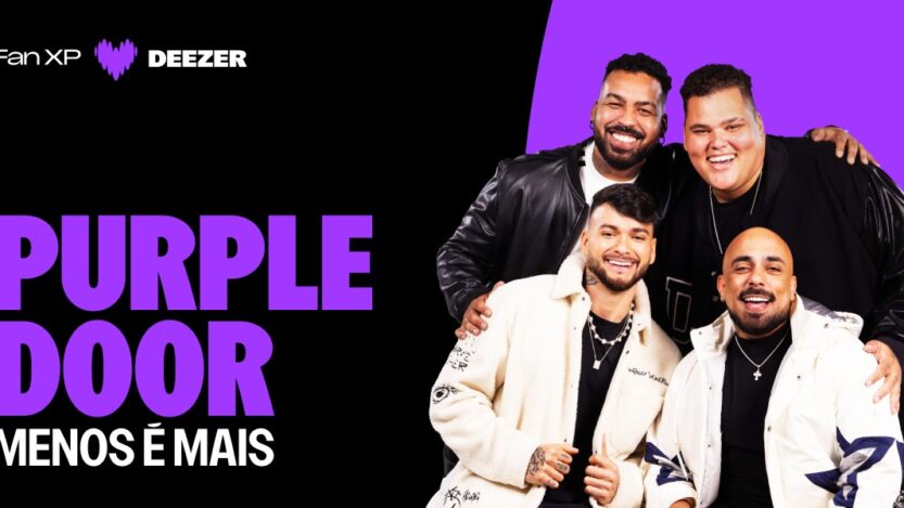 Grupo Menos é Mais é anunciado como atração da segunda edição do Purple Door da Deezer