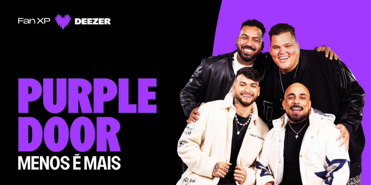 Grupo Menos é Mais é anunciado como atração da segunda edição do Purple Door da Deezer