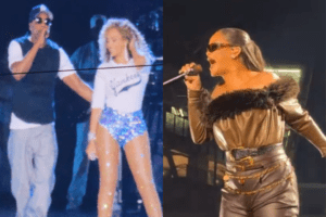 Beyoncé e Rihanna fazem aparições surpresas no show de Jay-z