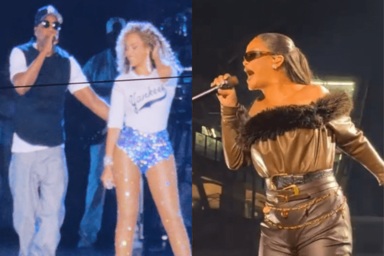 Beyoncé e Rihanna fazem aparições surpresas no show de Jay-z